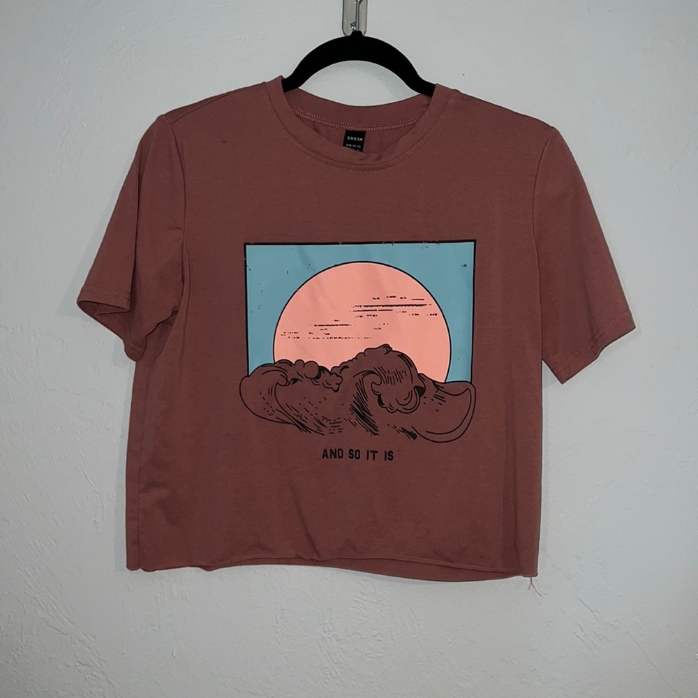 Mauve cropped tee